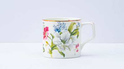 Garden Splendor Tea/ Coffee Cups - Set of 6, 200 ml