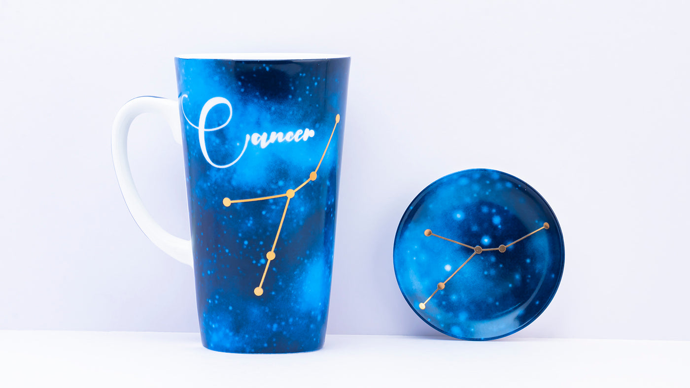 Zodiac Symphony (Cancer Blue) - Set of 1 tall mug