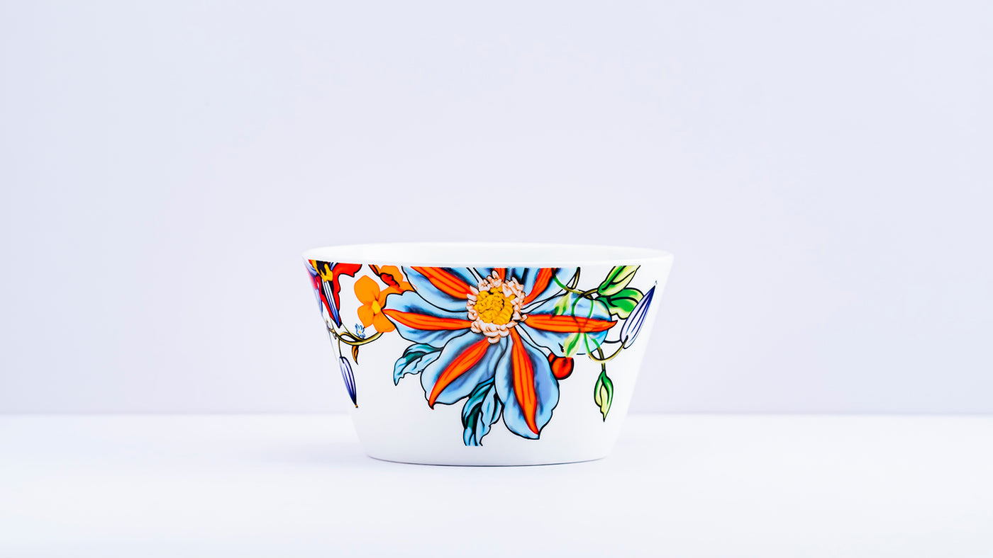 Vivid Blooms snack bowls - Set of 2 (5 inch wide, 350ML capacity)