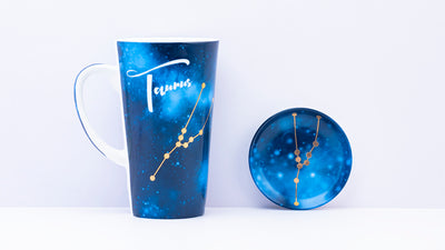 Zodiac Symphony (Taurus Blue)- Set of 1 tall mug