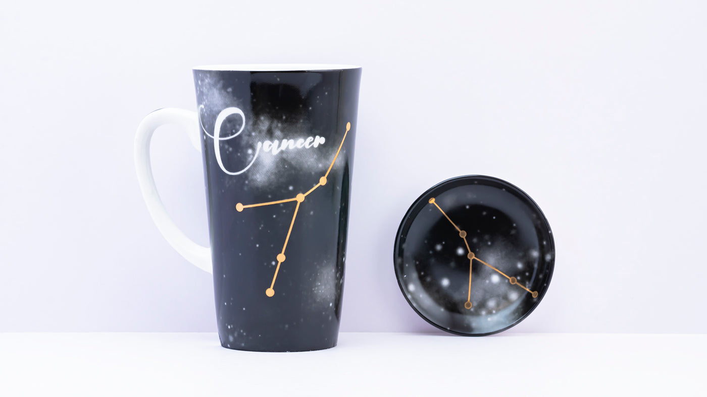 Zodiac Symphony (Cancer Black) - Set of 1 tall mug