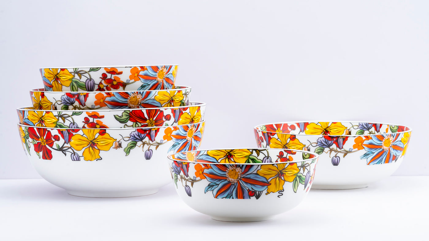 Vivid Blooms serving bowls - Set of 3