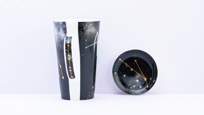 Zodiac Symphony (Aries Black) - Set of 1 tall mug