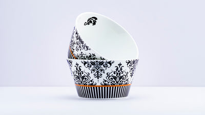 Black & White snack bowls - Set of 2