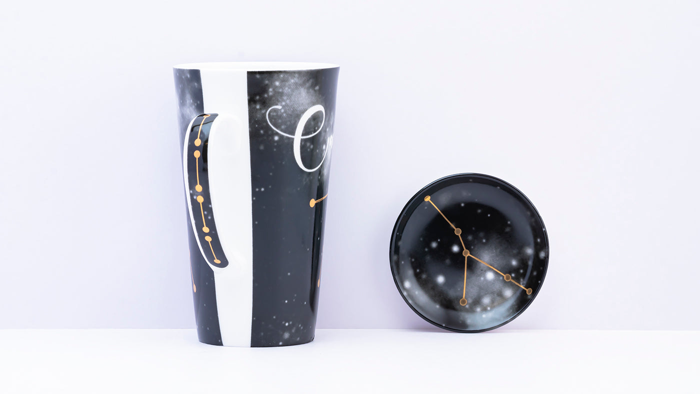 Zodiac Symphony (Cancer Black) - Set of 1 tall mug