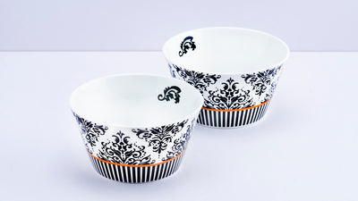 Black & White snack bowls - Set of 2