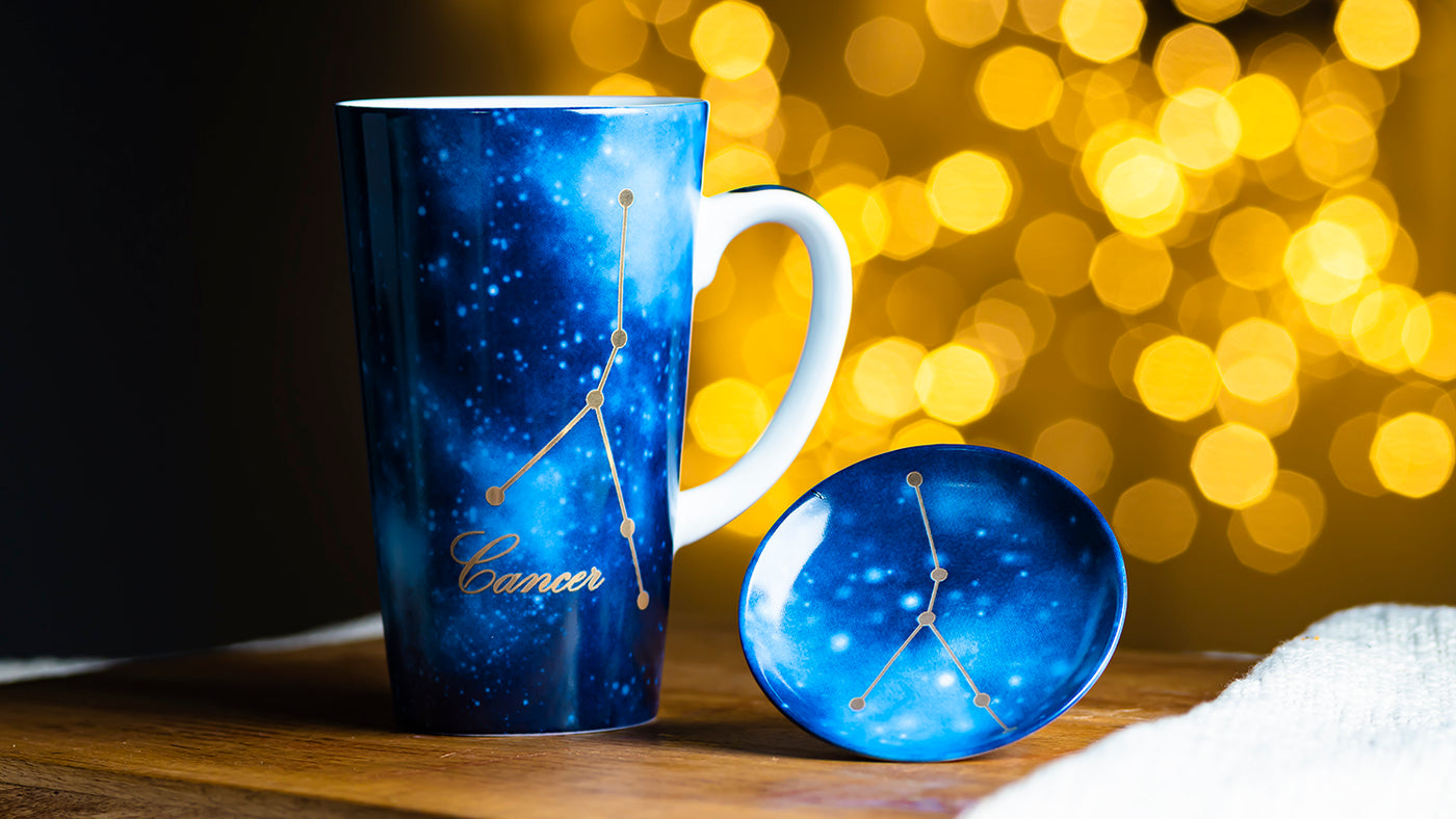 Zodiac Symphony (Cancer Blue) - Set of 1 tall mug