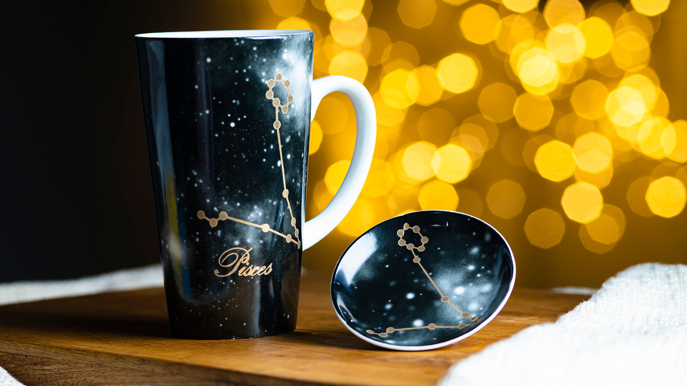 Zodiac Symphony (Pisces Black) - Set of 1 tall mug