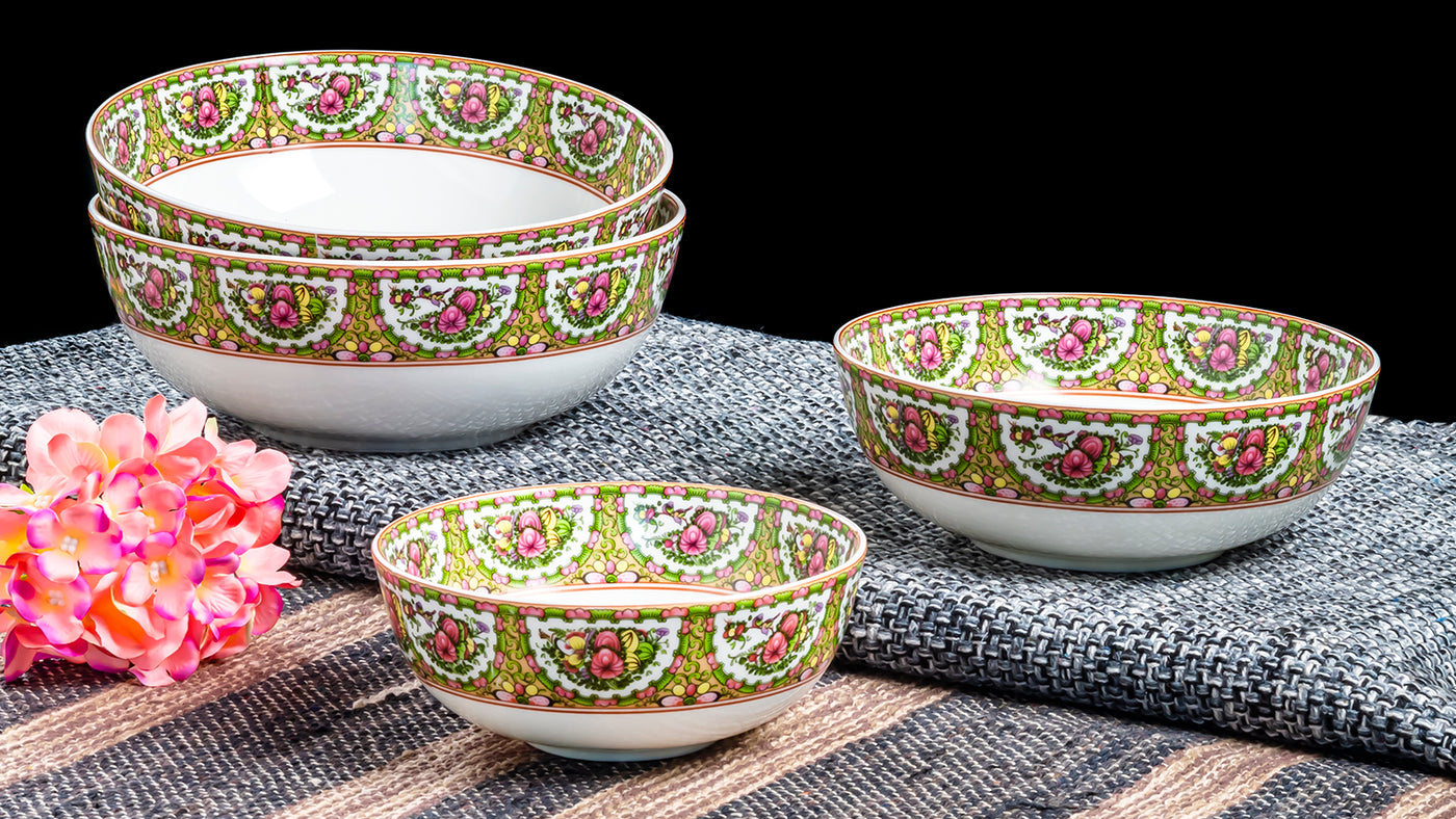 Floral Kaleidoscope serving bowls - Set of 3